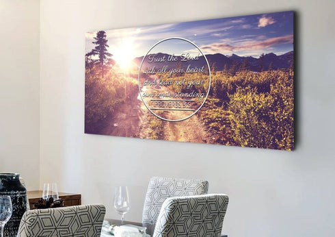 Proverbs 3:5 #8 NIV Trust in the Lord Bible Verse Wall Art Canvas