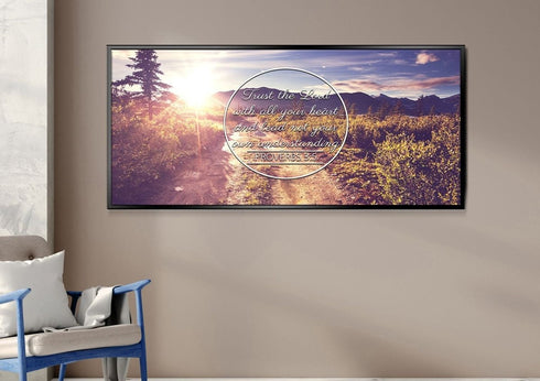 Proverbs 3:5 #8 NIV Trust in the Lord Bible Verse Wall Art Canvas