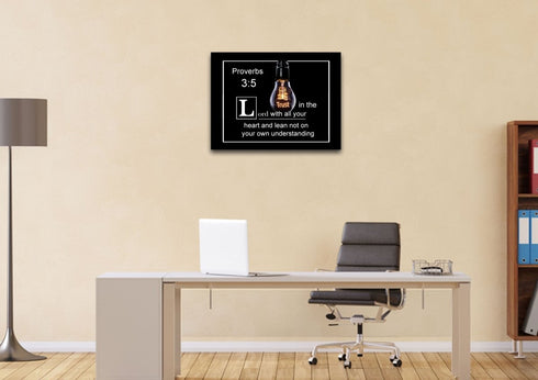 Proverbs 3:5 #9 NIV Trust in the Lord Bible Verse Wall Art Canvas