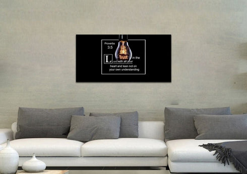 Proverbs 3:5 #9 NIV Trust in the Lord Bible Verse Wall Art Canvas