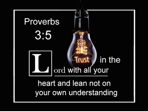 Proverbs 3:5 #9 NIV Trust in the Lord Bible Verse Wall Art Canvas