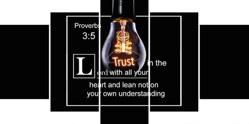 Proverbs 3:5 #9 NIV Trust in the Lord Bible Verse Wall Art Canvas