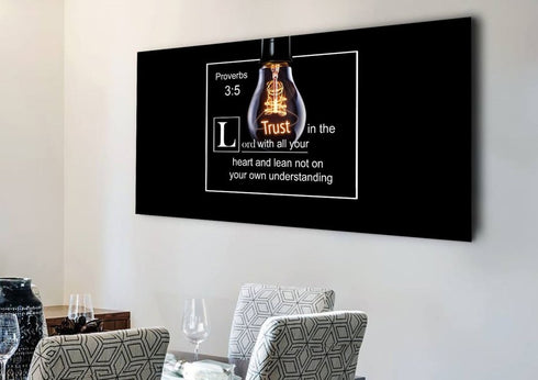 Proverbs 3:5 #9 NIV Trust in the Lord Bible Verse Wall Art Canvas
