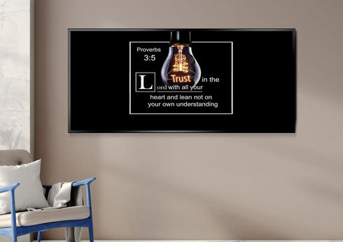 Proverbs 3:5 #9 NIV Trust in the Lord Bible Verse Wall Art Canvas