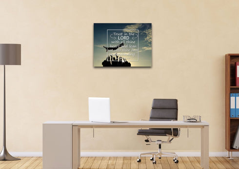 Proverbs 3:5#2 KJV Trust in the Lord with all thine heart Bible Verse Wall Art