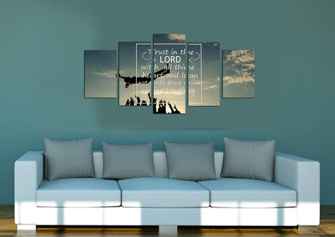 Proverbs 3:5#2 KJV Trust in the Lord with all thine heart Bible Verse Wall Art