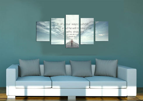 Proverbs 3:6 #10 NIV In all your ways submit to him Bible Verse Wall Art Canvas