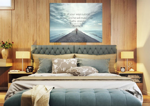 Proverbs 3:6 #10 NIV In all your ways submit to him Bible Verse Wall Art Canvas