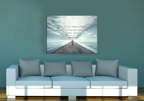 Proverbs 3:6 #10 NIV In all your ways submit to him Bible Verse Wall Art Canvas