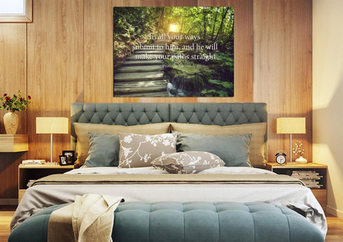 Proverbs 3:6 #2 NIV In all your ways submit to him Bible Verse Wall Art Canvas