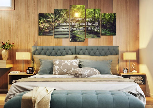 Proverbs 3:6 #2 NIV In all your ways submit to him Bible Verse Wall Art Canvas