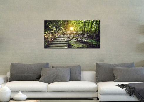 Proverbs 3:6 #2 NIV In all your ways submit to him Bible Verse Wall Art Canvas