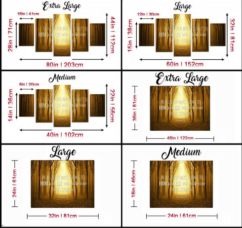 Proverbs 3:6 #2 NIV In all your ways submit to him Bible Verse Wall Art Canvas