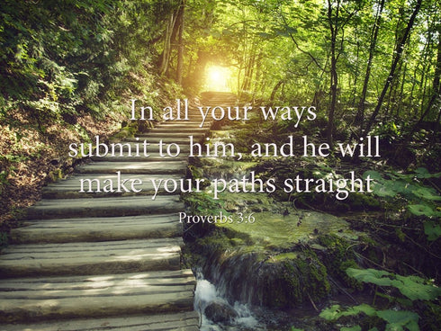 Proverbs 3:6 #2 NIV In all your ways submit to him Bible Verse Wall Art Canvas