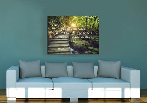 Proverbs 3:6 #2 NIV In all your ways submit to him Bible Verse Wall Art Canvas