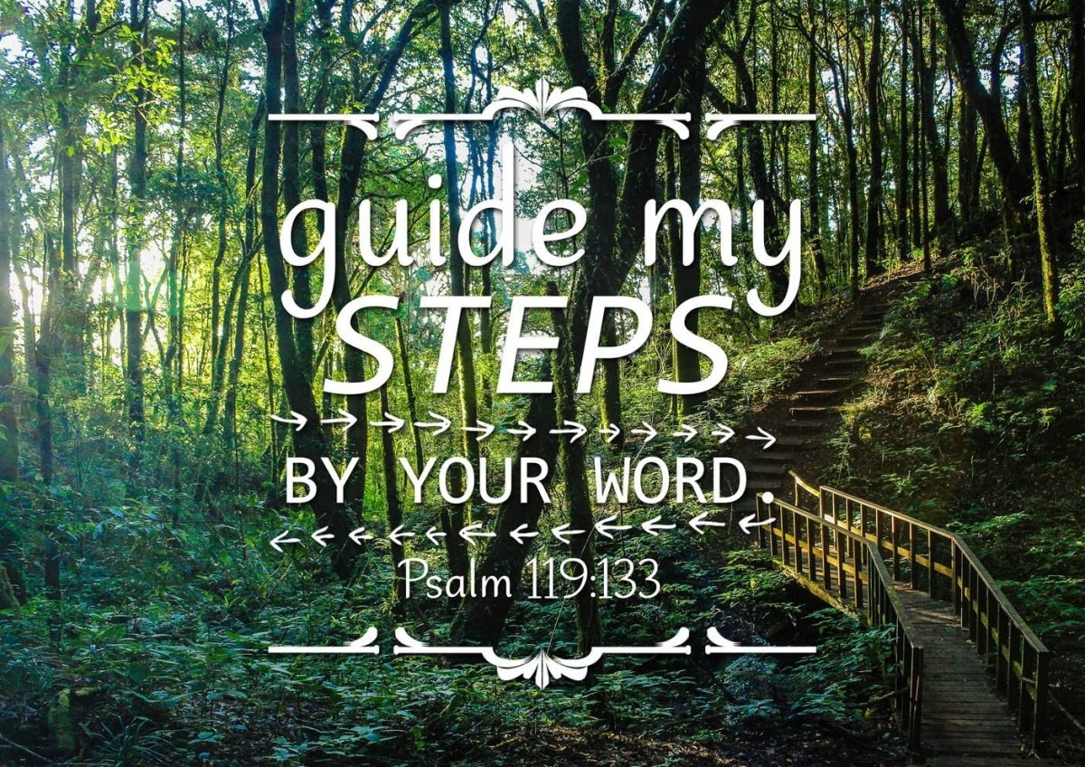 Psalm 119133 Guide my Steps by Your Word Canvas Wall Art Print