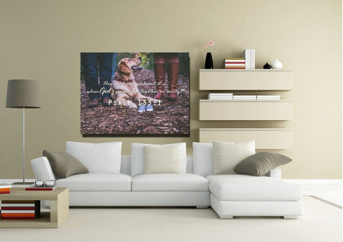 Psalm 133:1 Canvas Wall Art Print