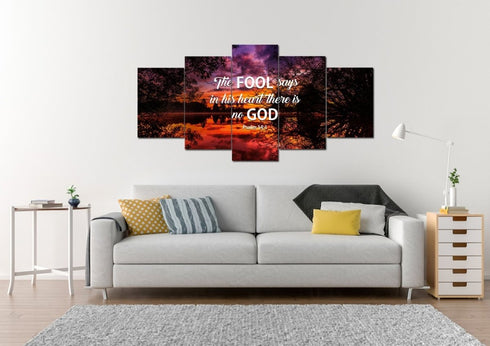 Psalm 14:1 Canvas Wall Art Print