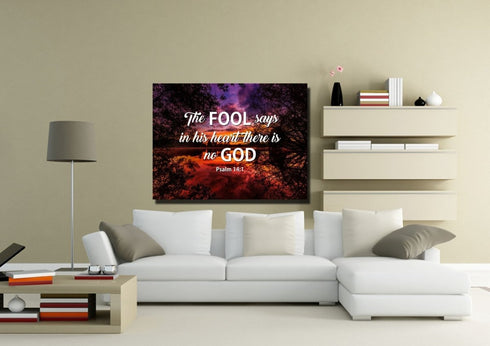 Psalm 14:1 Canvas Wall Art Print