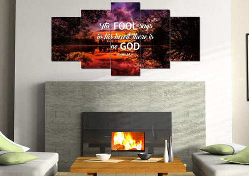 Psalm 14:1 Canvas Wall Art Print