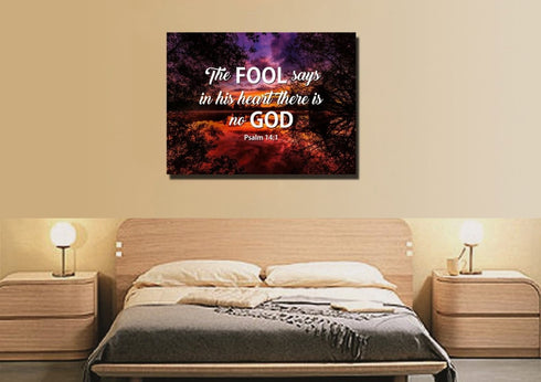 Psalm 14:1 Canvas Wall Art Print
