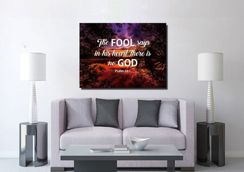 Psalm 14:1 Canvas Wall Art Print