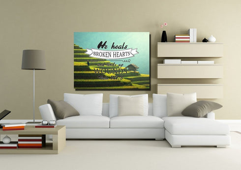 Psalm 147:3 Canvas Wall Art Print