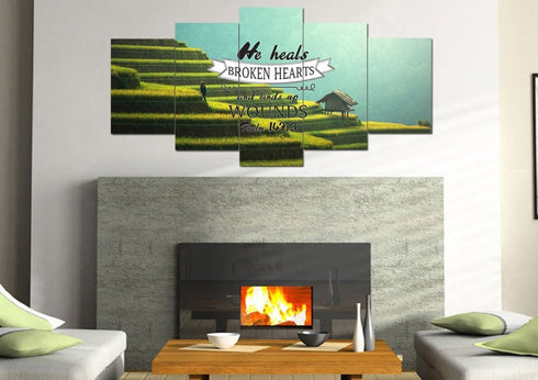 Psalm 147:3 Canvas Wall Art Print