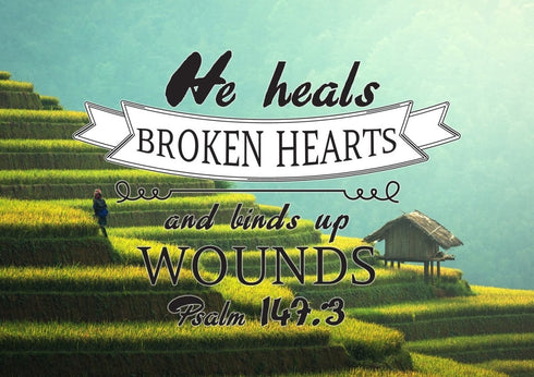 Psalm 147:3 Canvas Wall Art Print