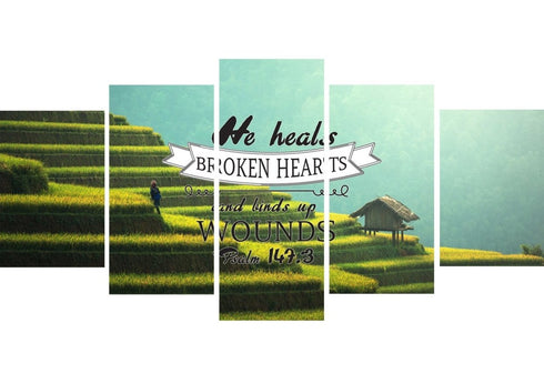 Psalm 147:3 Canvas Wall Art Print