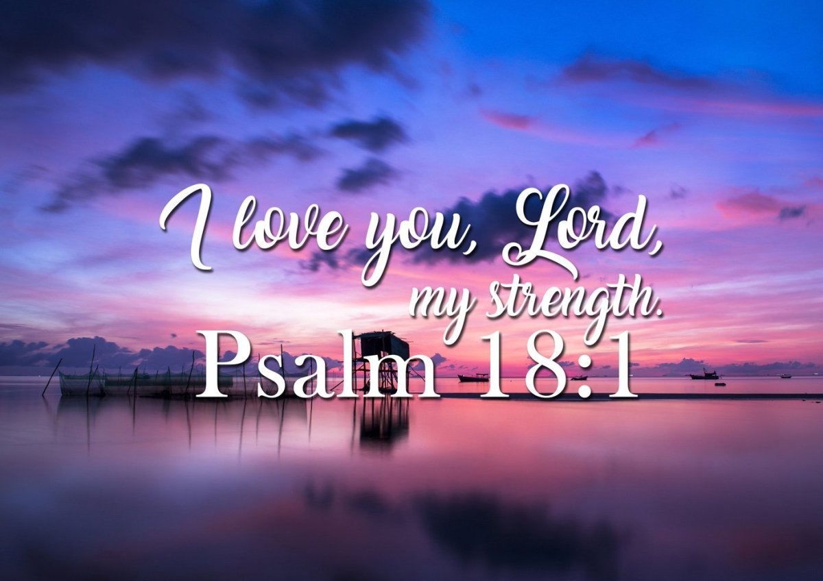 'Psalm 18:1 I Love you Lord, My Strength' Canvas Wall Art Print - Chri
