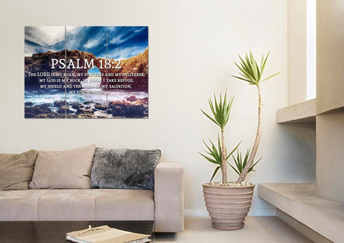 Psalm 18:2 Canvas Wall Art Print