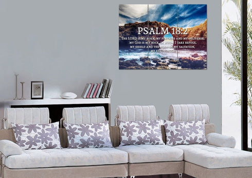 Psalm 18:2 Canvas Wall Art Print