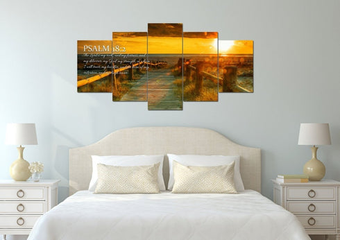 Psalm 18:2 The Lord is my Rock Canvas Wall Art Print