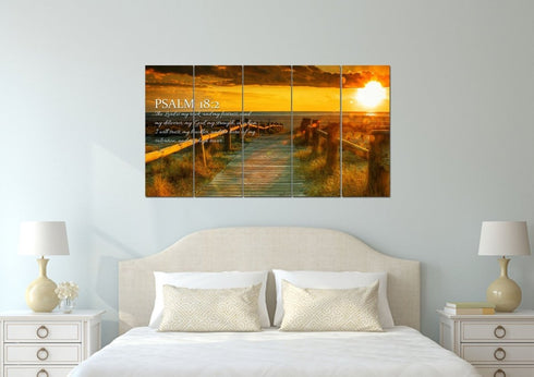 Psalm 18:2 The Lord is my Rock Canvas Wall Art Print