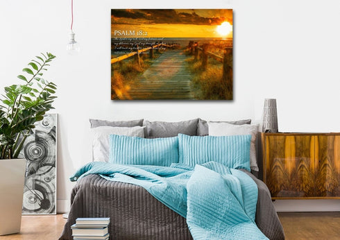 Psalm 18:2 The Lord is my Rock Canvas Wall Art Print