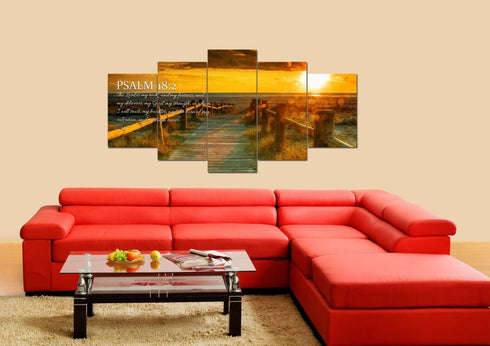 Psalm 18:2 The Lord is my Rock Canvas Wall Art Print