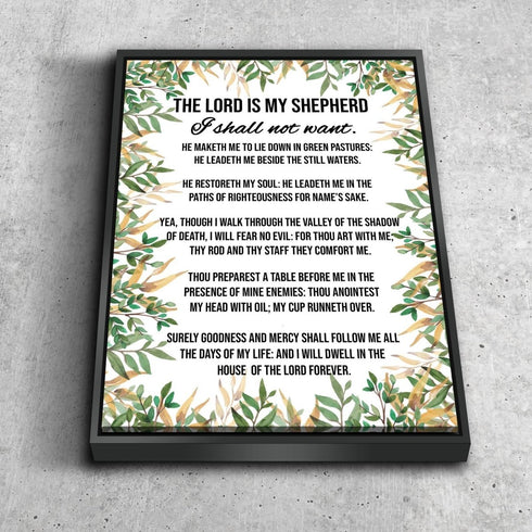 Psalm 23 #5 The Lord is my Shepherd Canvas Wall Art Print