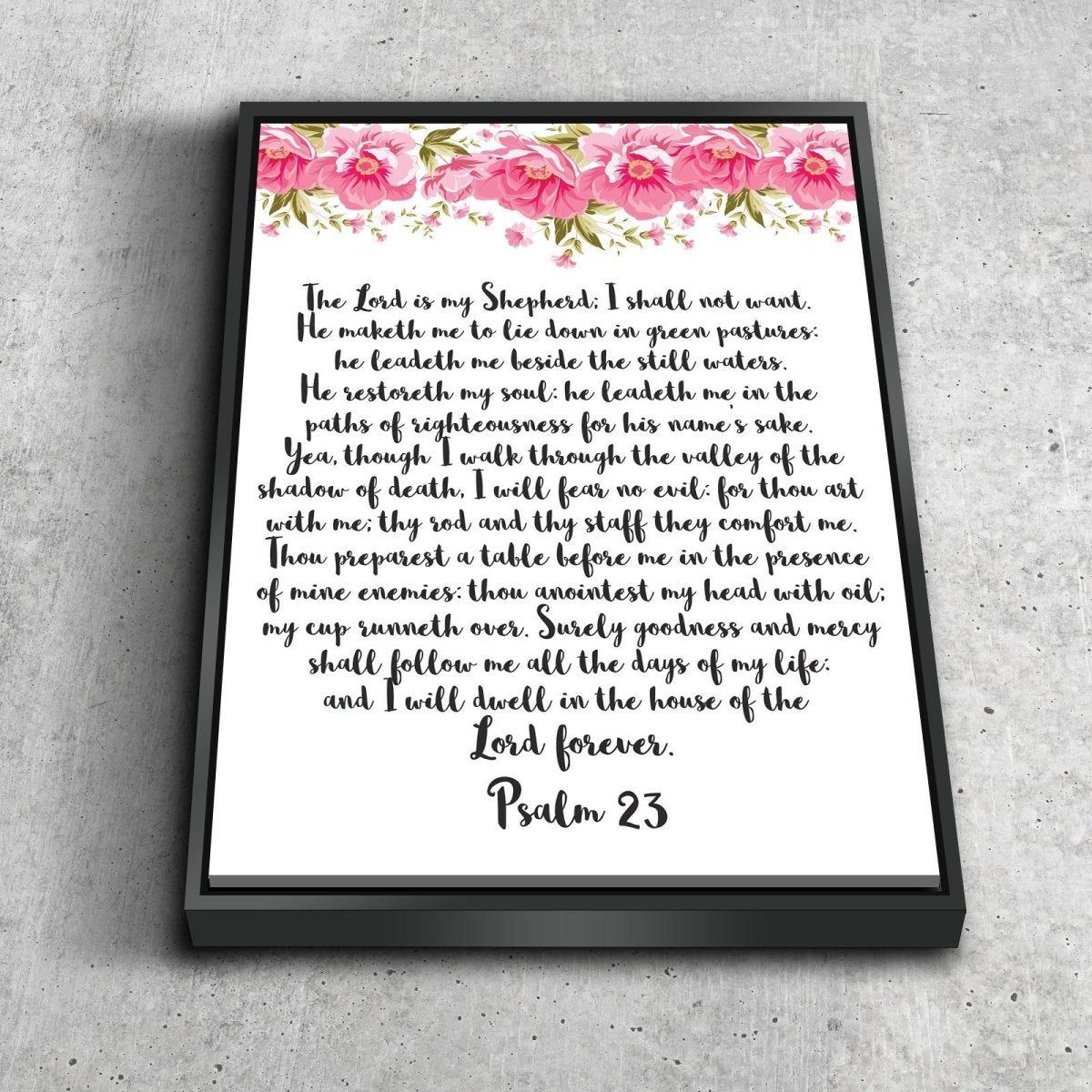 Psalm 23 #7 The Lord is my Shepherd Canvas Wall Art Print – Christian Walls