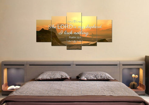 Psalm 23:1 The Lord is my Shepherd Canvas Wall Art Print