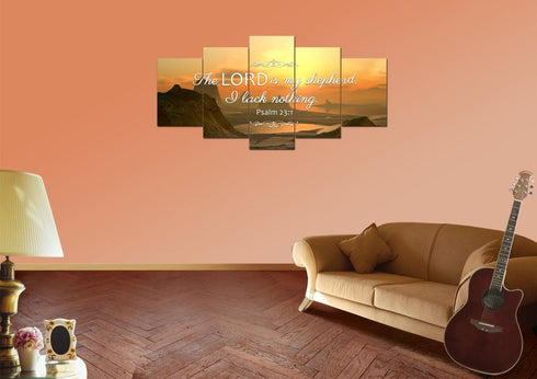 Psalm 23:1 The Lord is my Shepherd Canvas Wall Art Print