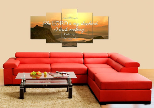 Psalm 23:1 The Lord is my Shepherd Canvas Wall Art Print