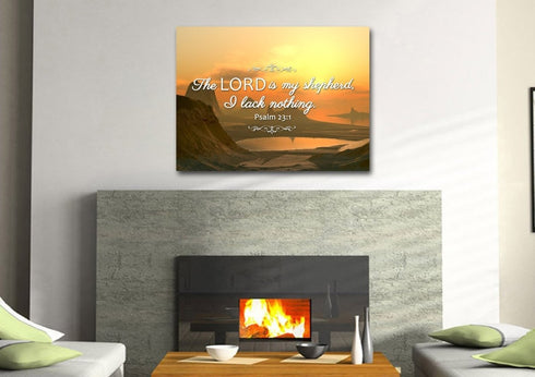 Psalm 23:1 The Lord is my Shepherd Canvas Wall Art Print