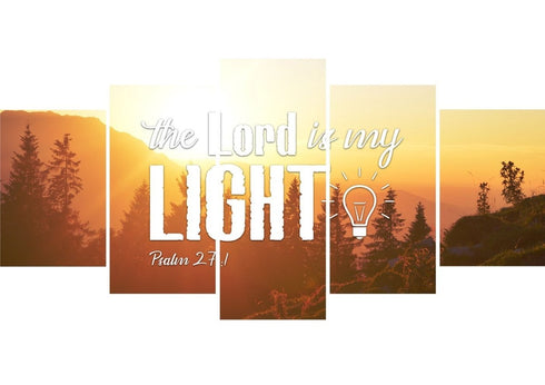 Psalm 27:1 The Lord is my Light Canvas Wall Art Print