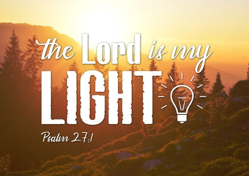 Psalm 27:1 The Lord is my Light Canvas Wall Art Print