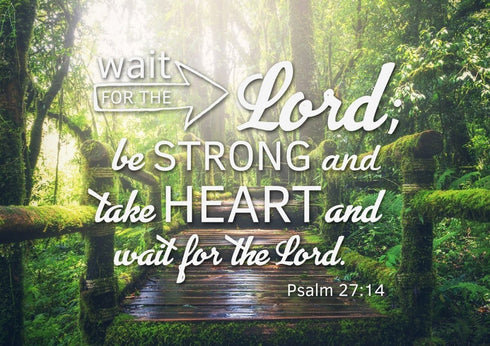 Psalm 27:14 Canvas Wall Art Print