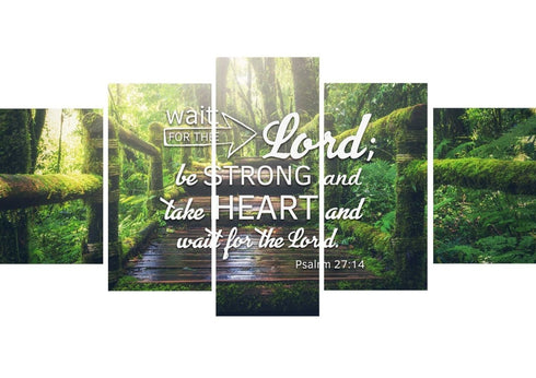 Psalm 27:14 Canvas Wall Art Print