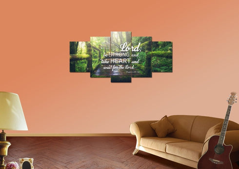 Psalm 27:14 Canvas Wall Art Print