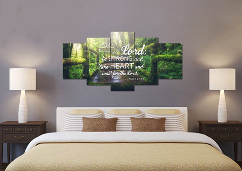 Psalm 27:14 Canvas Wall Art Print
