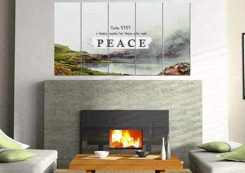 Psalm 37:37 Canvas Wall Art Print